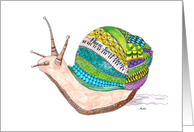 Decorative Snail New home congratulations card