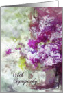 Beautiful Purple Flower Blossom Sympathy Card