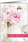 Pretty Pink Roses in Jug Anniversary Card