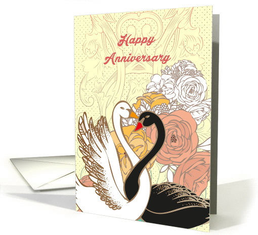 Love Unites Us - Swan Love Anniversary card (1295508)