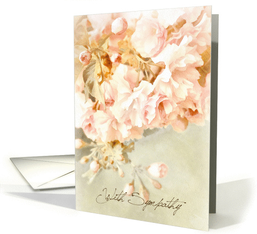 Beautiful Pink Flower Blossom Sympathy card (1295576)