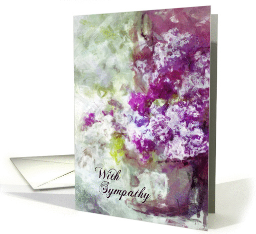 Beautiful Purple Flower Blossom Sympathy card (1295620)