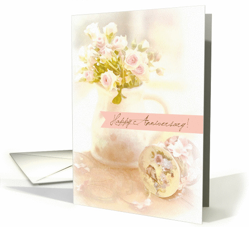 Pretty Roses in Jug Anniversary card (1297514)