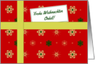 Frohe Weihnachten - For Uncle German language Christmas parcel card