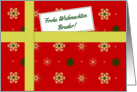 Frohe Weihnachten - For Brother German language Christmas parcel card