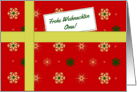 Frohe Weihnachten - For Grandma German language Christmas parcel card