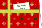 Feliz Navidad - For Mother-in-law Spanish language Christmas parcel card