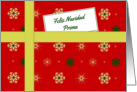 Feliz Navidad - For Cousin (f) Spanish language Christmas parcel card