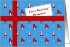 Feliz Navidad - For Sister Spanish language Christmas parcel card