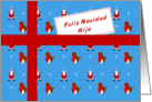 Feliz Navidad - For Daughter Spanish language Christmas parcel card