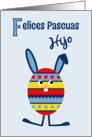 Son Easter egg bunny - Spanish language card
