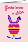 Daughter Easter egg bunny - German language card