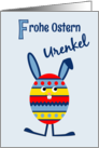 Great grandson Easter egg bunny - German language card