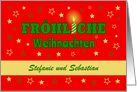 Frhliche Weihnachten custom name Christmas - german language card