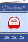 swim coach season’s greetings humor card