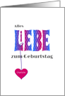 German language birthday Alles Liebe card