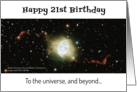 Happy 21st Birthday nebula card
