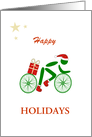 Happy Holidays festive cyclist card