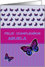 Happy Birthday spanish grandmother butterflies card