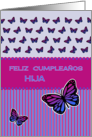 Happy Birthday spanish daughter butterflies card