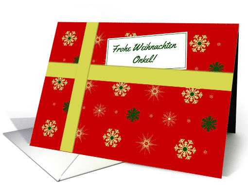 Frohe Weihnachten - For Uncle German language Christmas parcel card