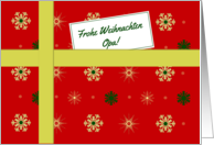 Frohe Weihnachten - For Grandpa German language Christmas parcel card