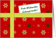 Frohe Weihnachten - For Mother-in-law German language Christmas parcel card