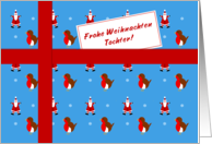 Frohe Weihnachten - For Daughter German language Christmas parcel card