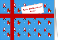 Frohe Weihnachten - For Nephew German language Christmas parcel card