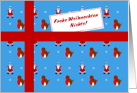 Frohe Weihnachten - For Niece German language Christmas parcel card