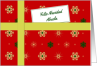 Feliz Navidad - For Grandmother Spanish language Christmas parcel card