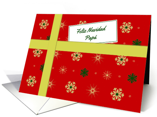 Feliz Navidad - For Dad Spanish language Christmas parcel card