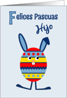 Son Easter egg bunny - Spanish language card