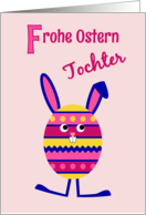 Daughter Easter egg bunny - German language card