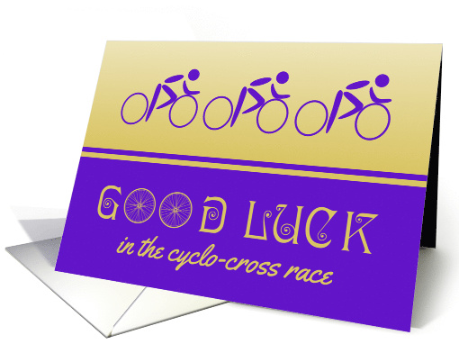 Cycling good luck cyclocross race card (1416436)