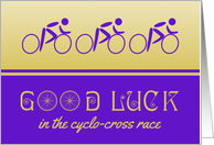 Cycling good luck cyclocross race card