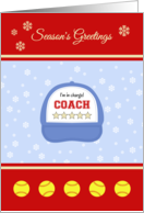 Softball coach season’s greetings humor card