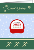 Athletics coach season’s greetings humor card