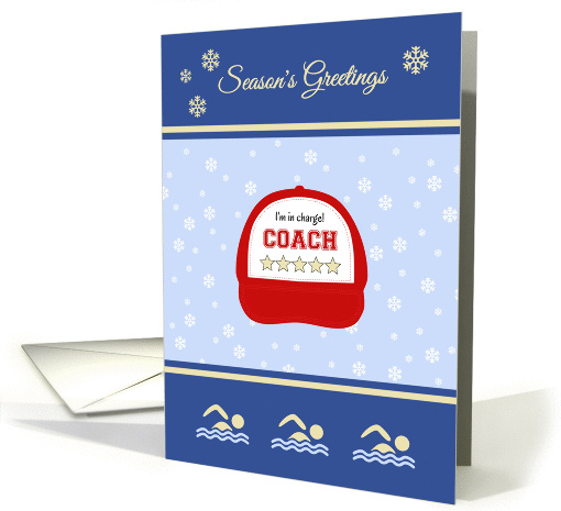 swim coach season's greetings humor card (1451508)