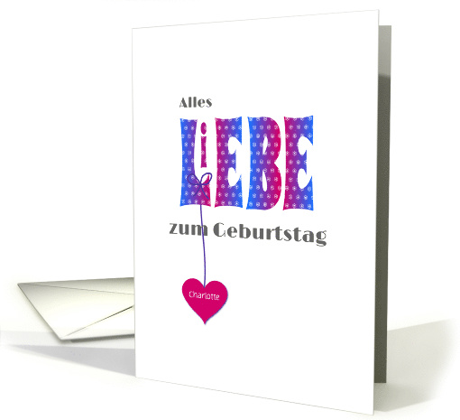 German language birthday Alles Liebe card (1469692)