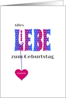 German language birthday Alles Liebe card