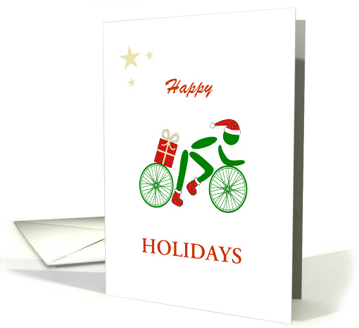 Happy Holidays festive cyclist card (1494514)