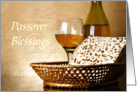 Passover Blessings - Matzo and Wine card