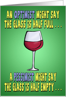 Funny Birthday Card: Wine Philosophy card