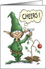 Cartoon Christmas Card: Cheers Elf card