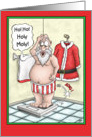 Cartoon Christmas Card: Holy Moly card