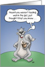 Get Well Humor, Squirrel Nuts card
