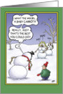 Snowman Holiday Humor, Size Matters card