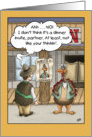 Turkey Humor Thanksgiving Card