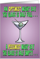 Funny Birthday Card: Martini Philosophy card